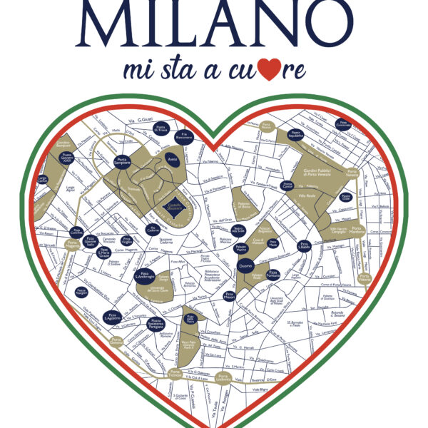 Mappa cuore Milano tricolore